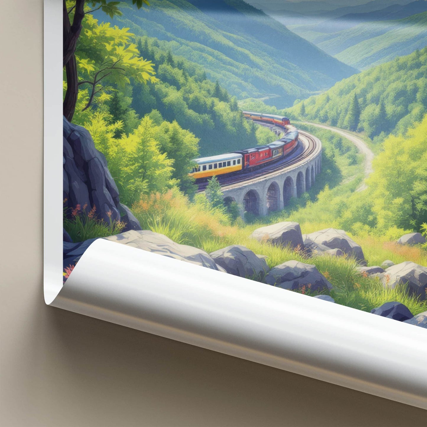Altoona Poster - Pennsylvania Travel Art - Arched Viaduct Train Home Decor