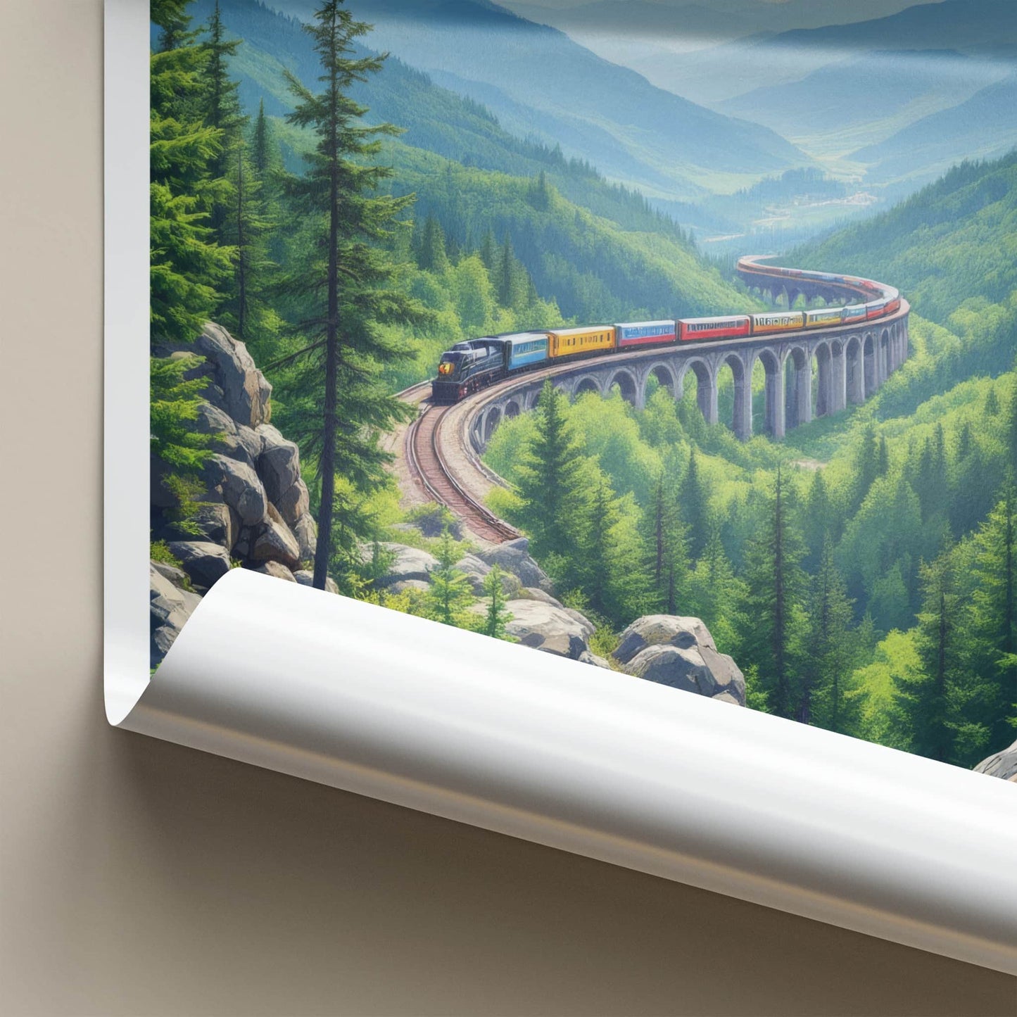 Altoona Poster - Pennsylvania Travel Art - Train Viaduct Mountains Home Decor