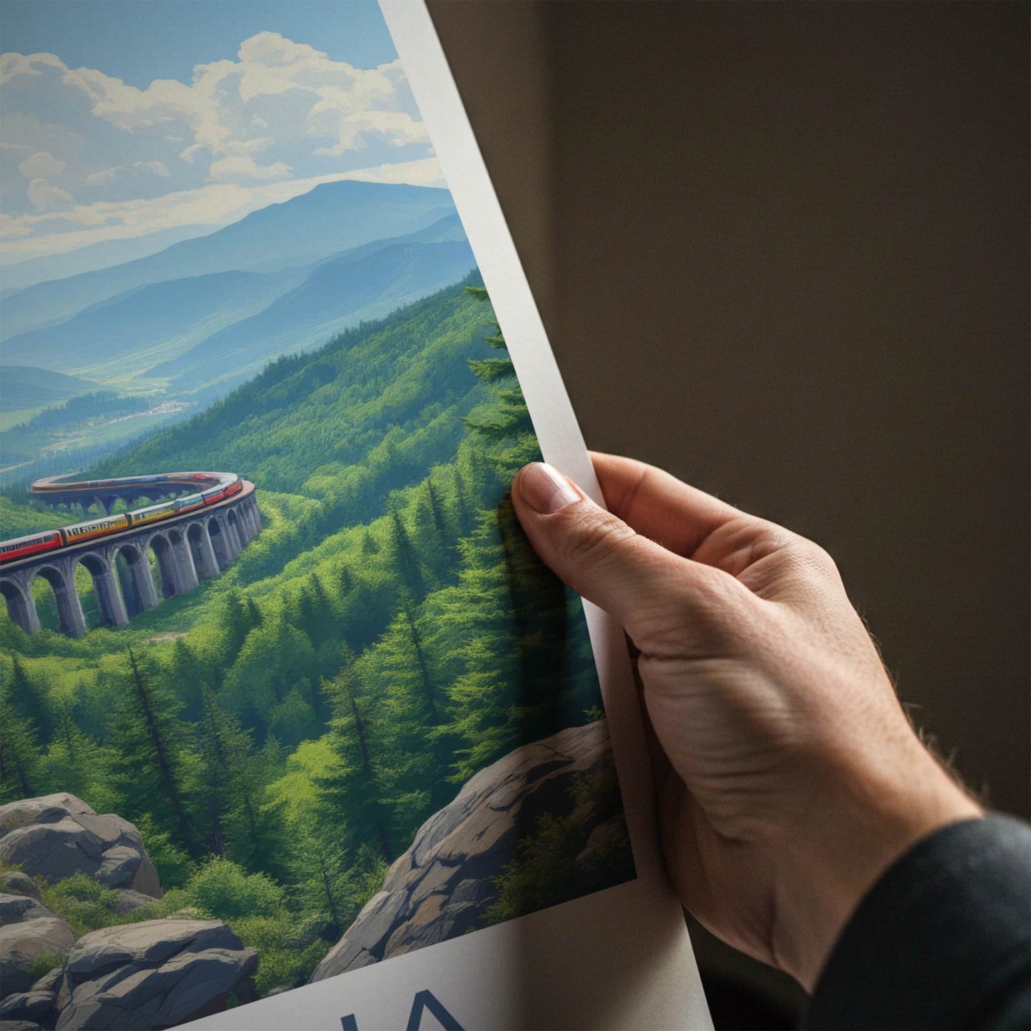 Altoona Poster - Pennsylvania Travel Art - Train Viaduct Mountains Home Decor