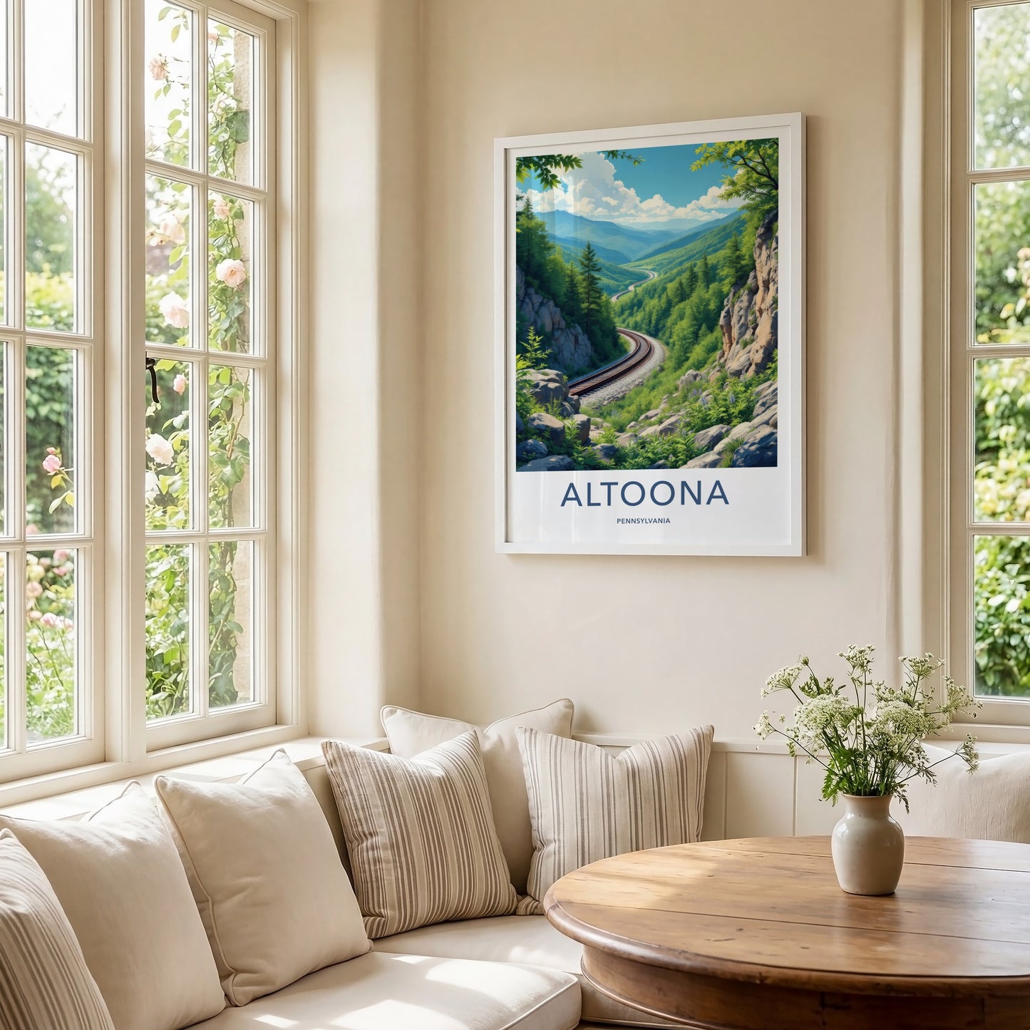 Altoona Poster - Pennsylvania Travel Art - Winding Mountain Railway Wall Decor