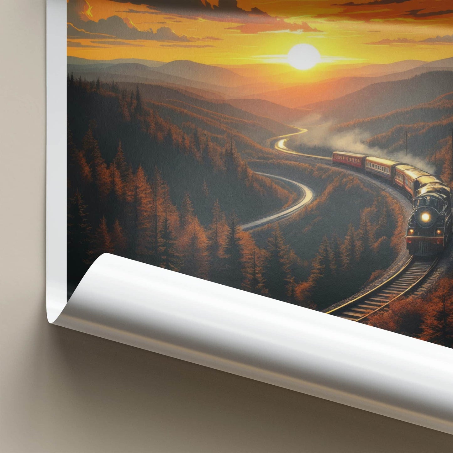 Altoona Poster - Pennsylvania Travel Art - Winding Track Sunset Home Decor