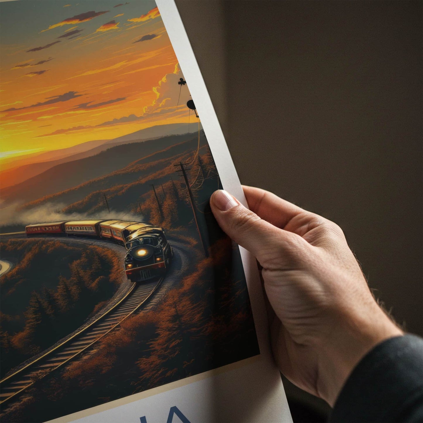 Altoona Poster - Pennsylvania Travel Art - Winding Track Sunset Home Decor