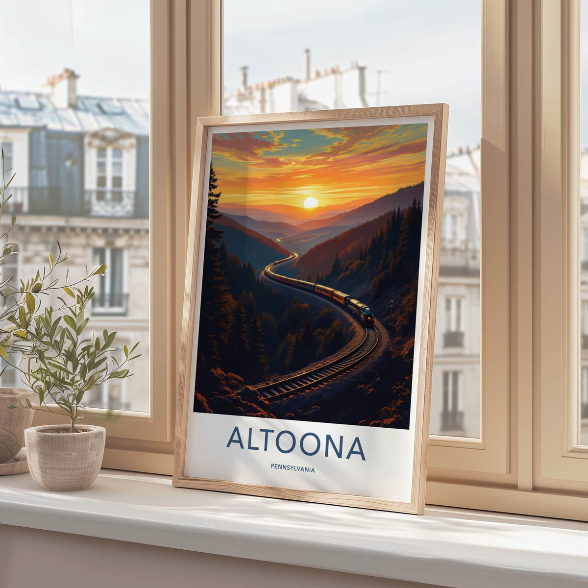 Altoona Poster - Pennsylvania Travel Art - Winding Valley Sunset Home Decor