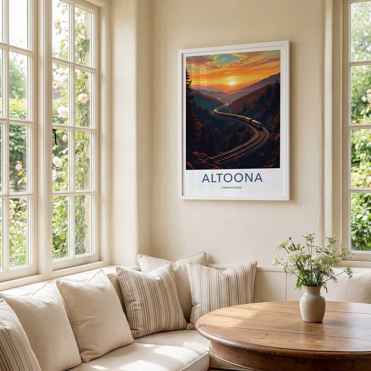 Altoona Poster - Pennsylvania Travel Art - Winding Valley Sunset Home Decor