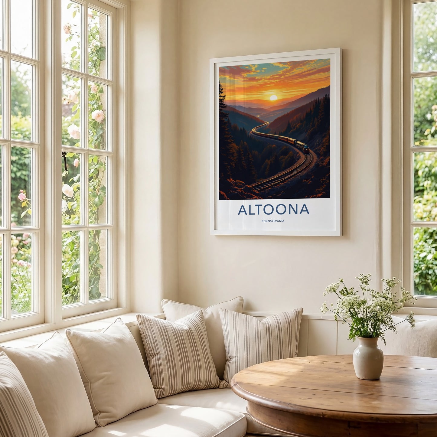 Altoona Poster - Pennsylvania Travel Art - Winding Valley Sunset Home Decor