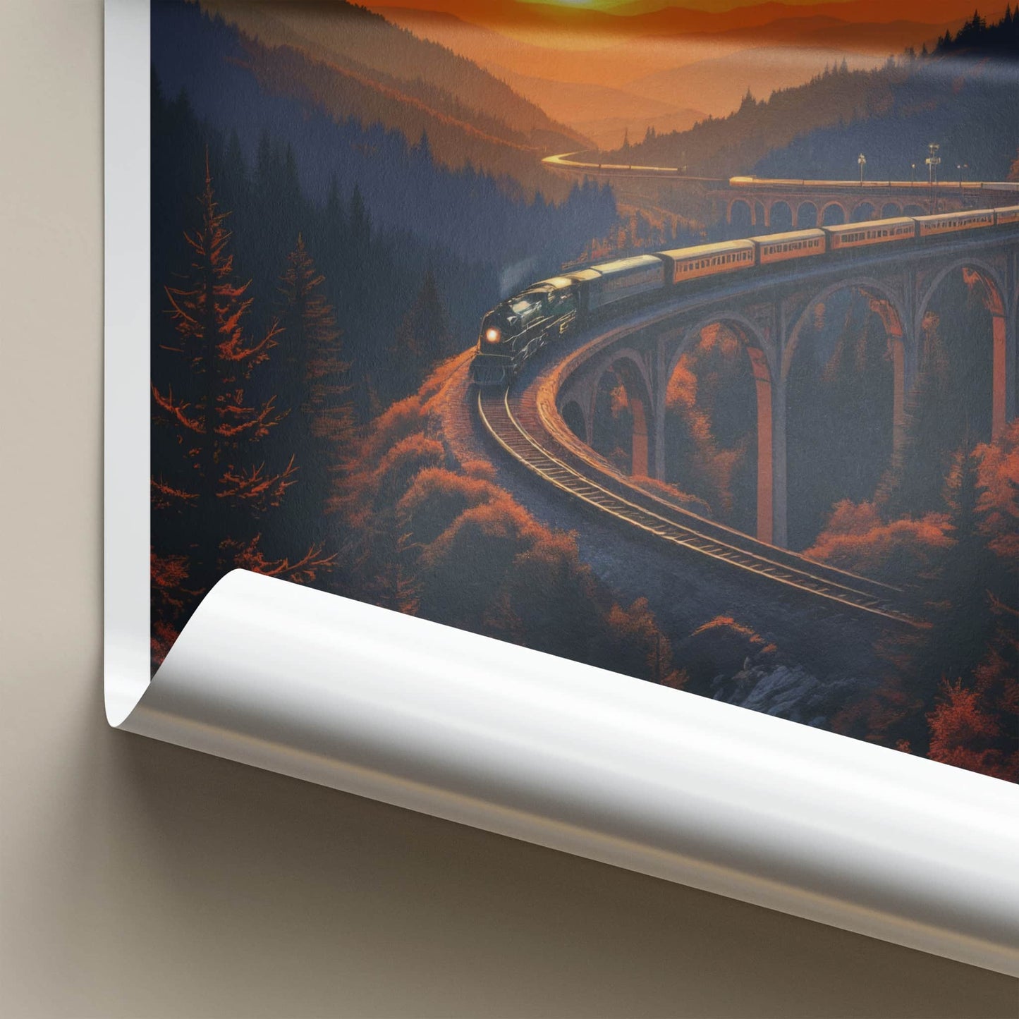 Altoona Poster - Pennsylvania Wall Art - Sunset Train Viaduct Home Decor