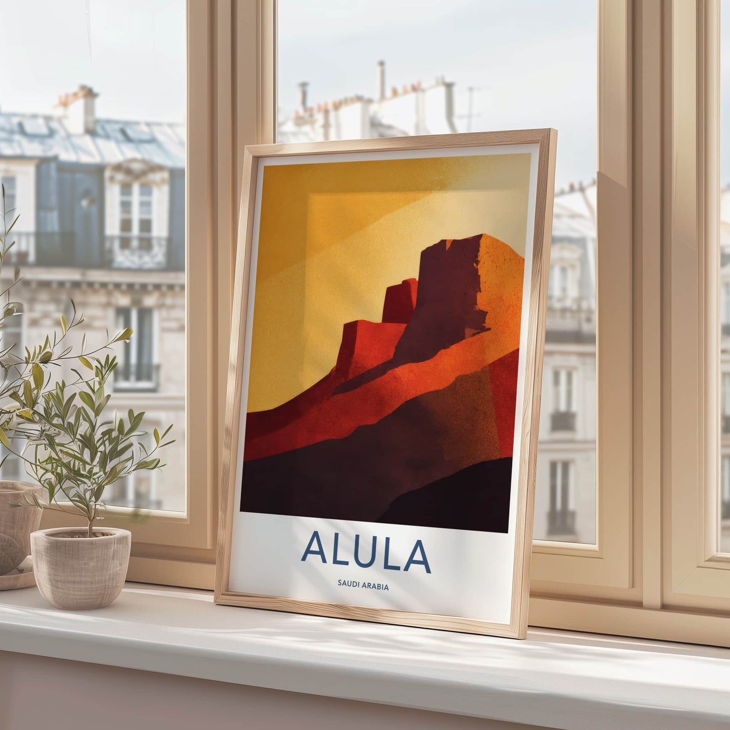 AlUla Poster - Saudi Arabia Abstract Desert Hills Wall Decor