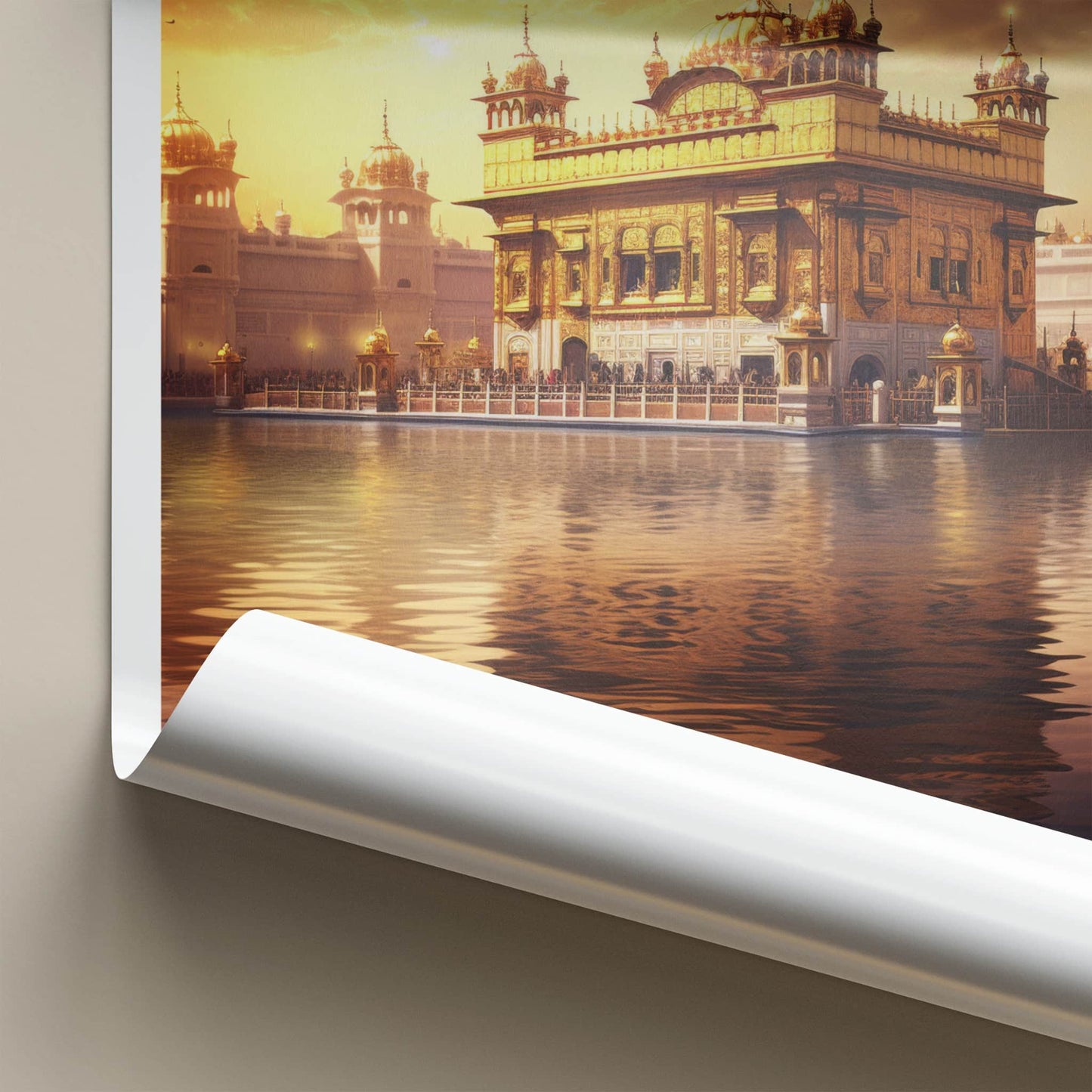 Amritsar Poster - India Wall Art - Punjab Sacred Golden Temple Home Decor