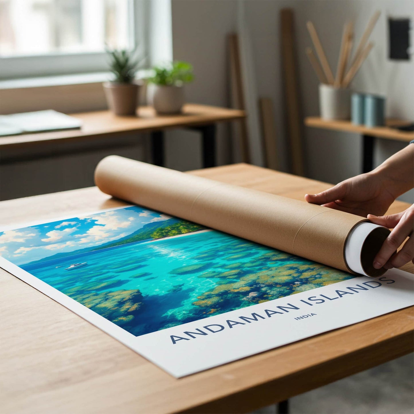 Andaman Islands Poster - India Travel Art - Andaman Islands Reefs Home Decor