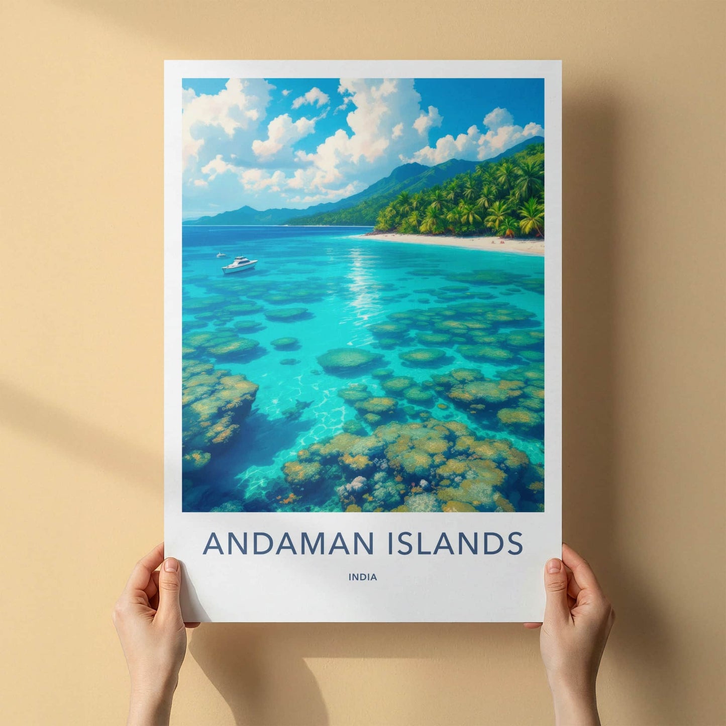 Andaman Islands Poster - India Travel Art - Andaman Islands Reefs Home Decor