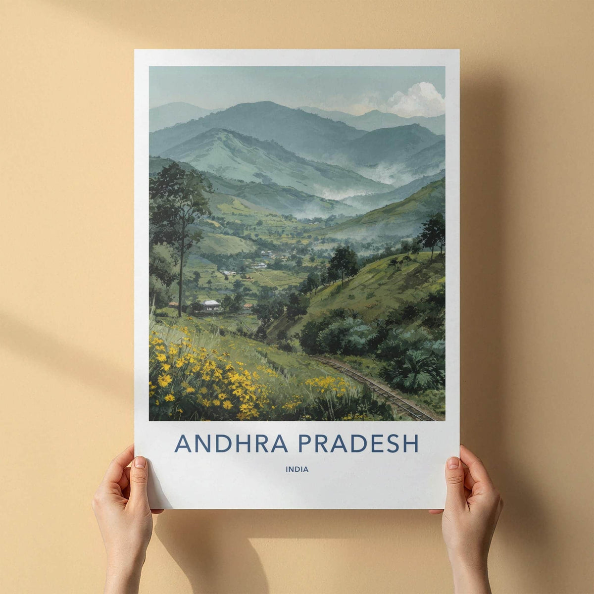 Andhra Pradesh Poster - India Fine Art - Andhra Pradesh Misty Hillsides Gift