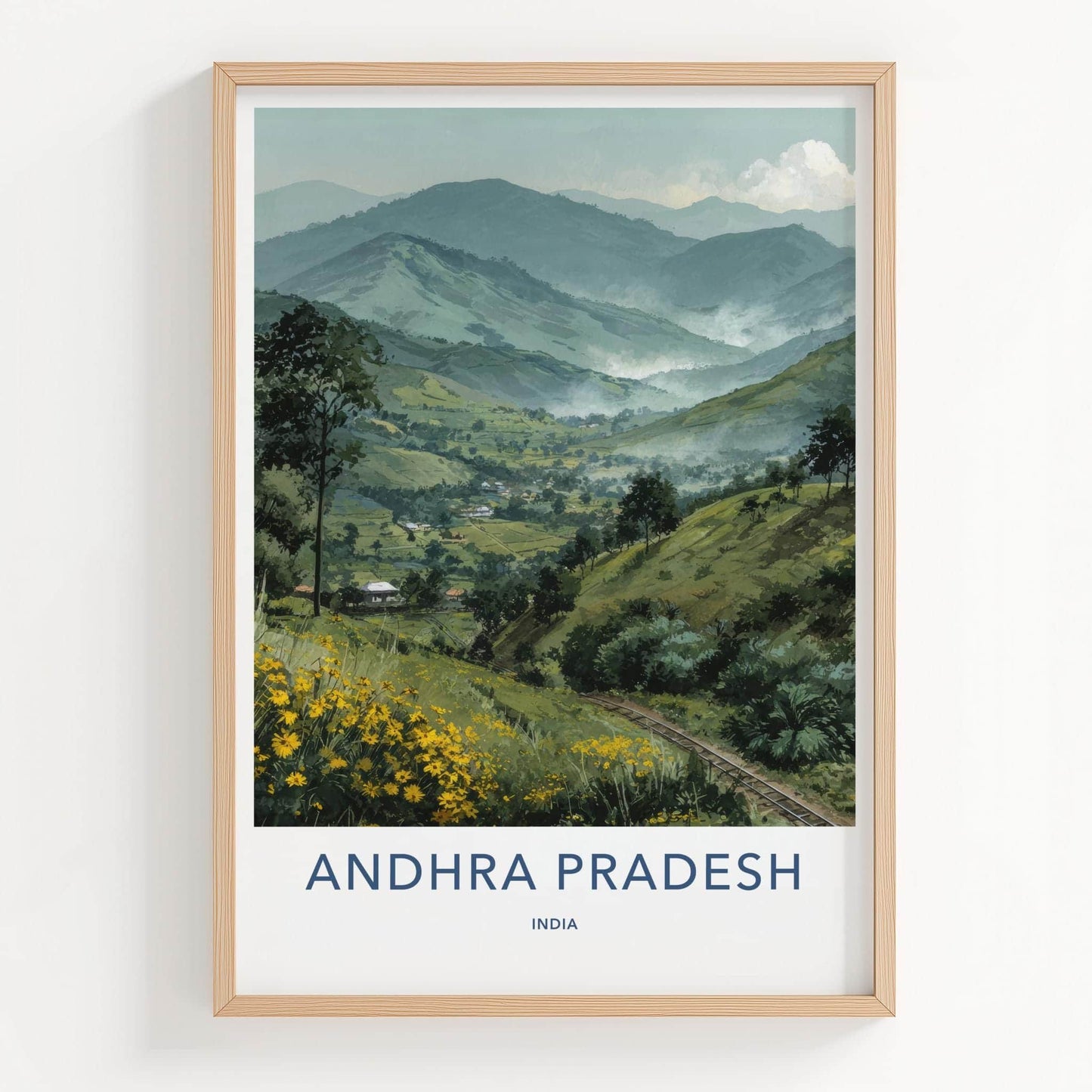 Andhra Pradesh Poster - India Fine Art - Andhra Pradesh Misty Hillsides Gift