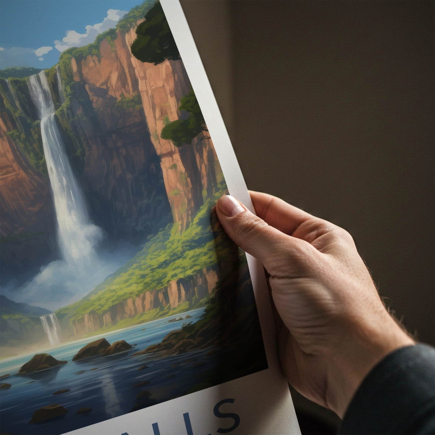 Angel Falls Poster - Venezuela Fine Art - Majestic Cliffs Waterfall Home Art