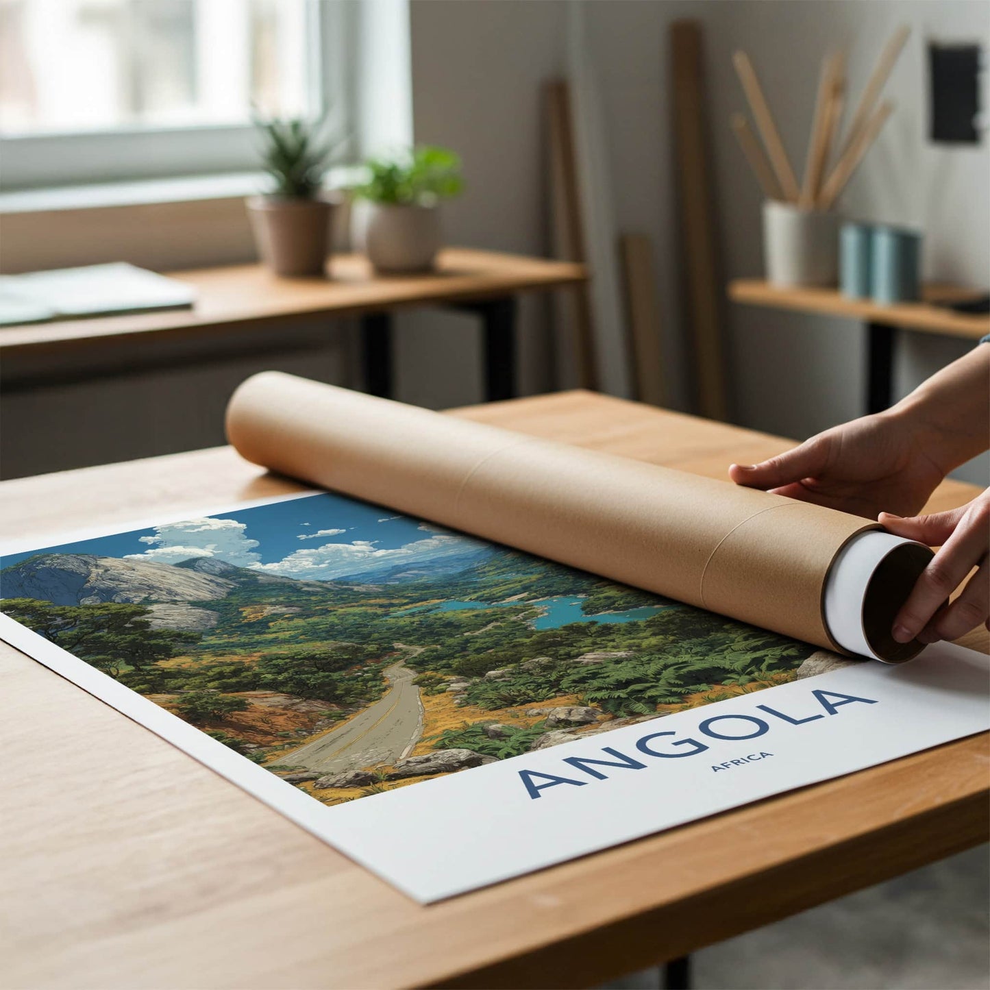 Angola Poster - Africa Travel Art - Lush Green Landscape Home Decor