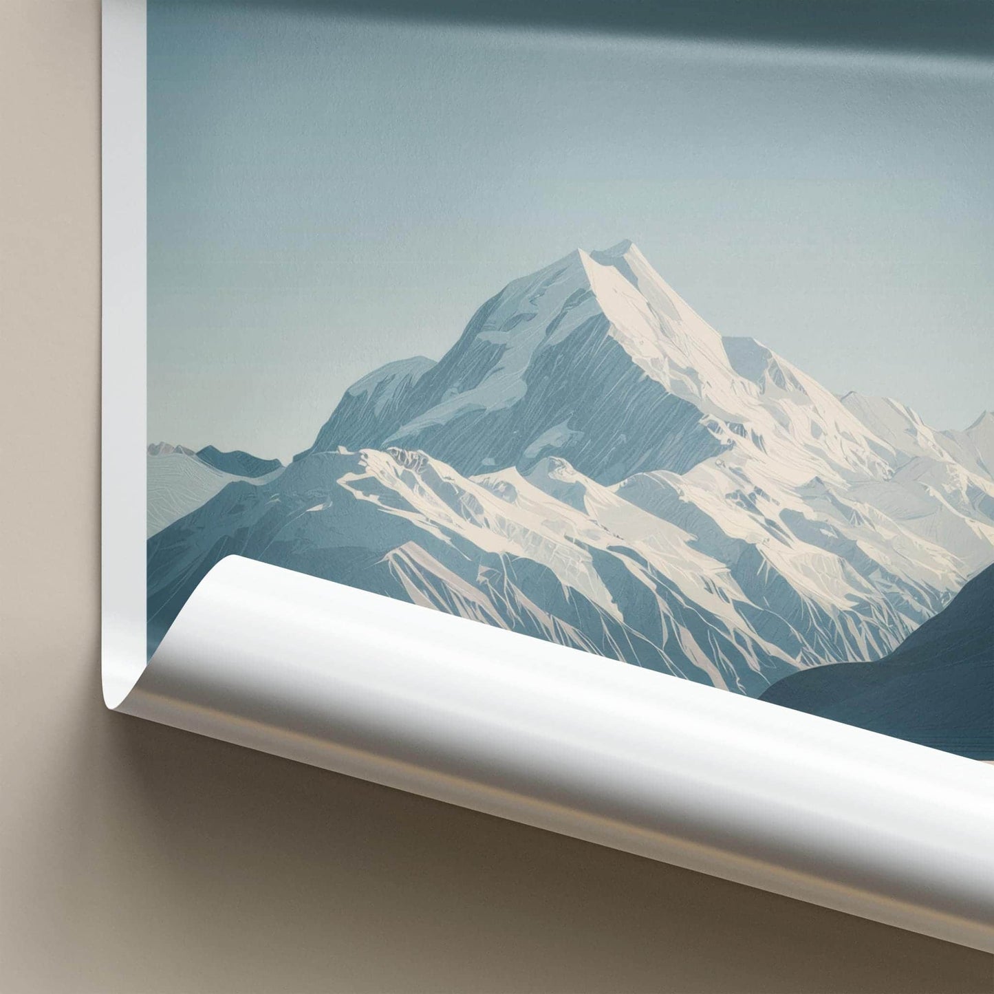 Aoraki Poster - New Zealand Wall Art - Alpine Lake Peak Home Decor