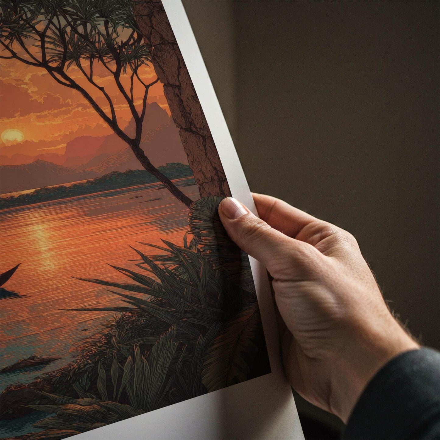 Apia Poster - Samoa Travel Print - Tropical Sunset Travel Decor