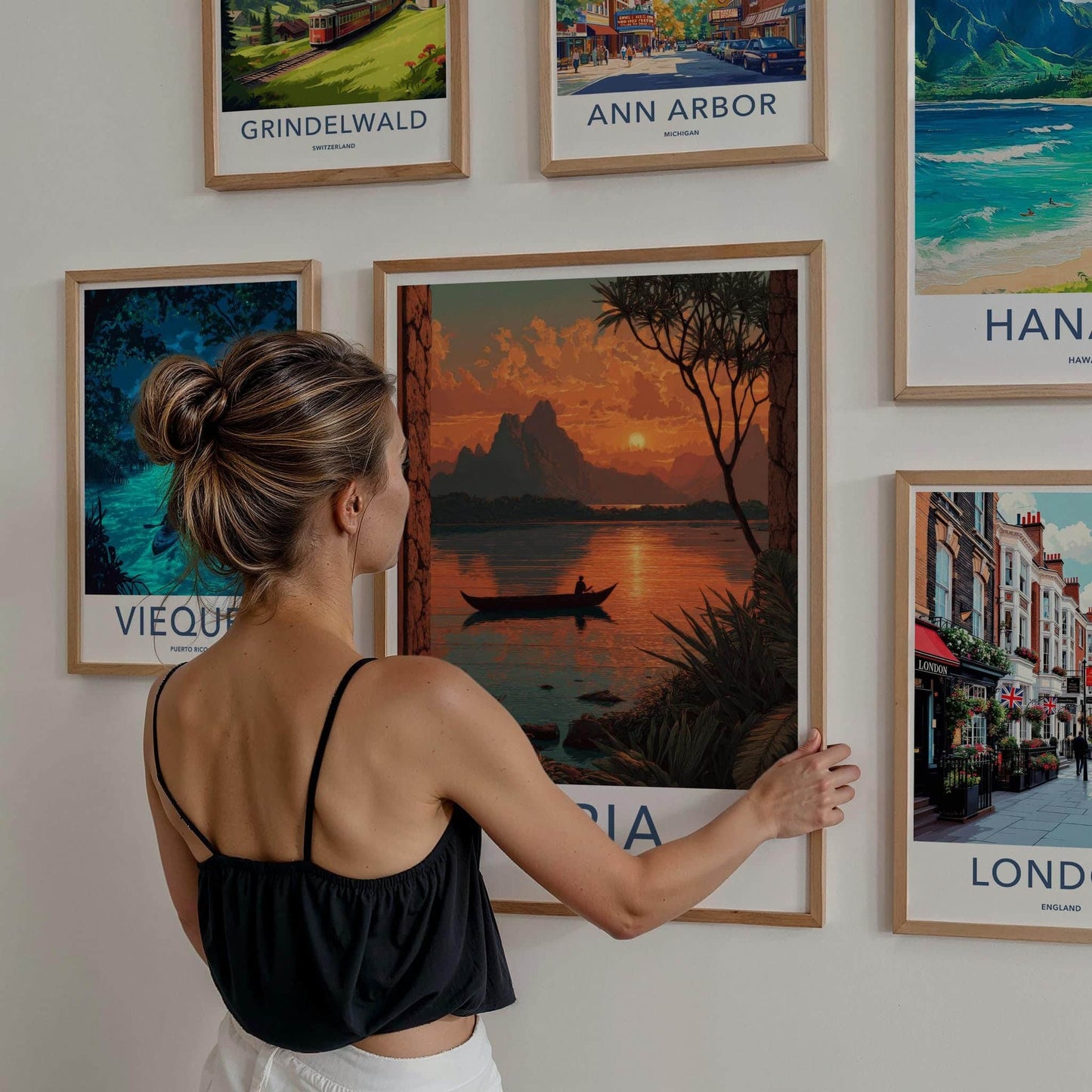 Apia Poster - Samoa Travel Print - Tropical Sunset Travel Decor