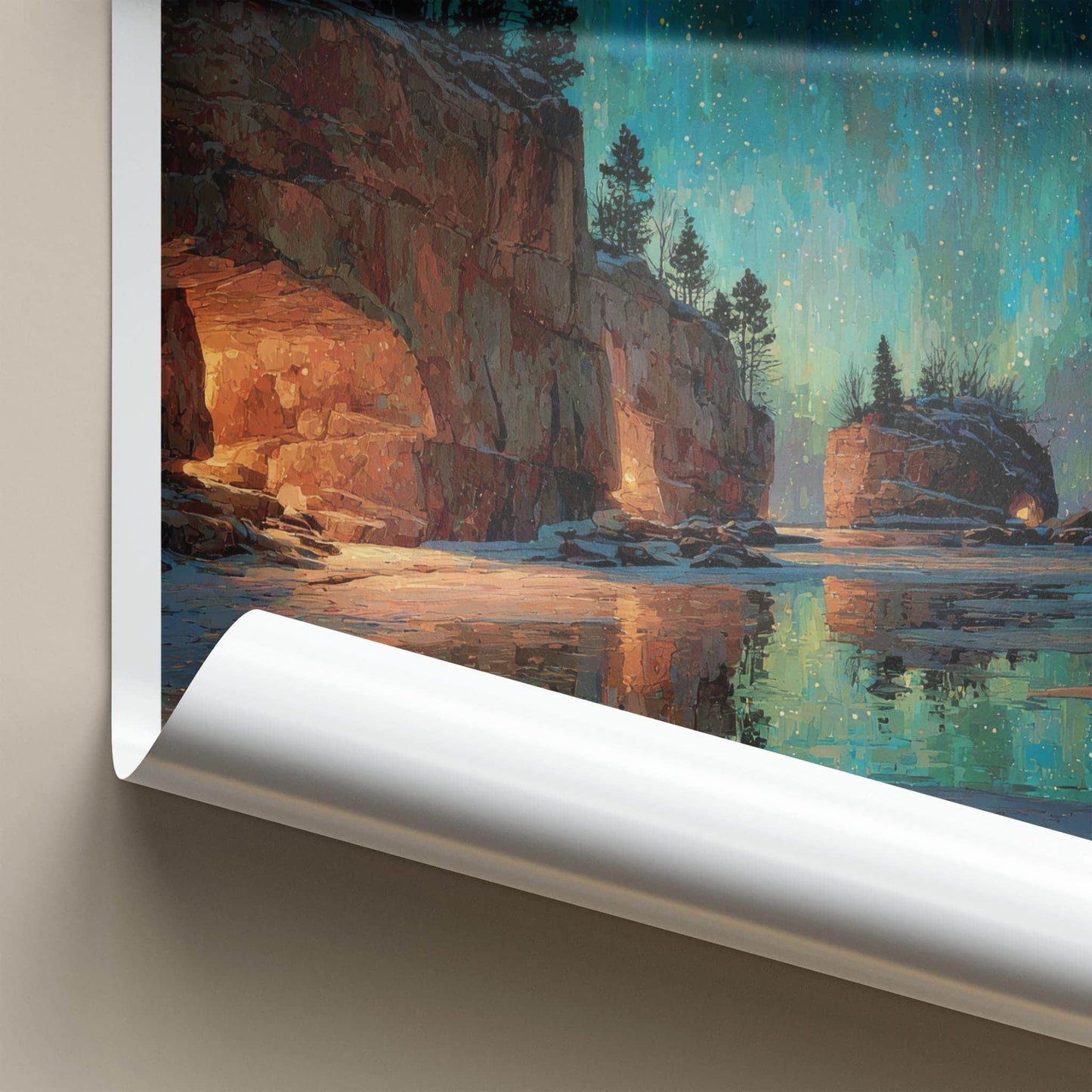 Apostle Islands Poster - Wisconsin Scenic Art - Starry Cave Reflect Wall Decor