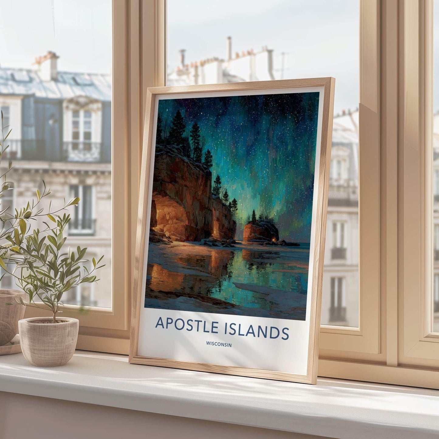 Apostle Islands Poster - Wisconsin Scenic Art - Starry Cave Reflect Wall Decor