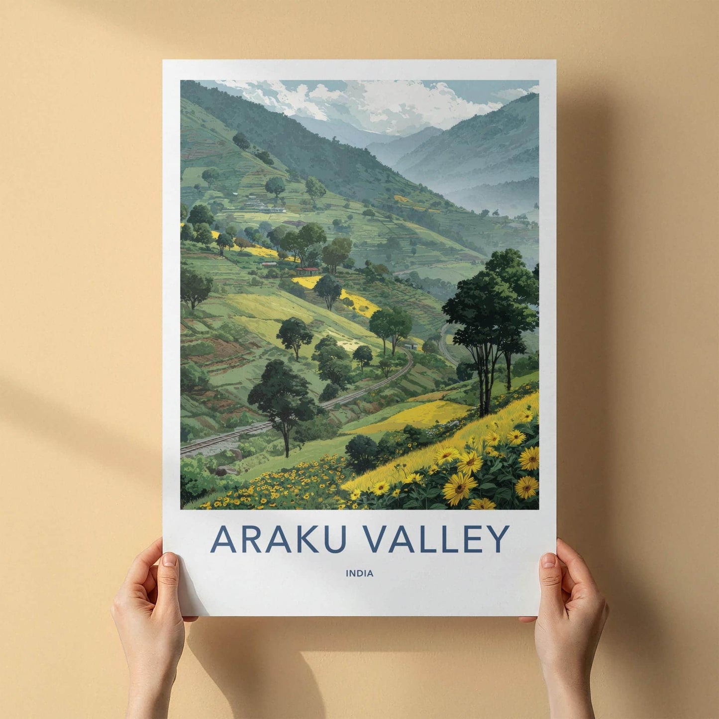 Araku Valley Poster - India Travel Print - Hills railway Wall Decor