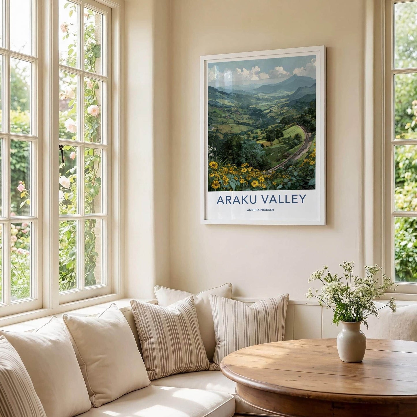 Araku Valley Poster - India Wall Art - Andhra Pradesh Green Valley View Gift