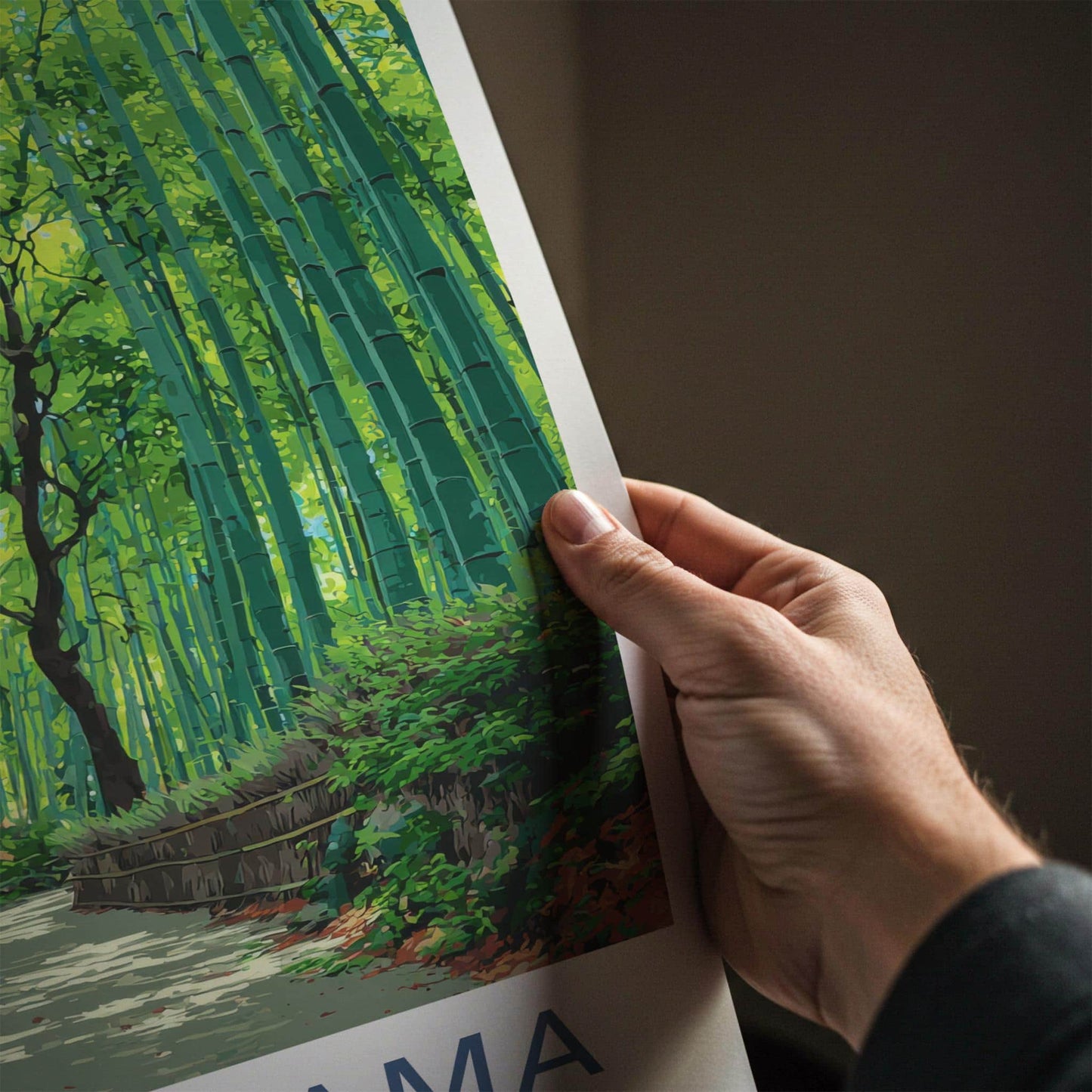 Arashiyama Poster - Japan Travel Art - Bamboo Forest Path Home Decor