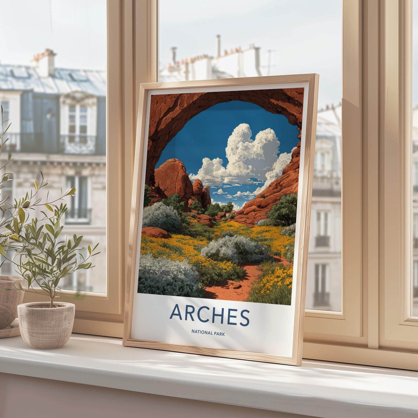 Arches National Park Poster - Utah Wall Art - Red Rock Arch Home Decor
