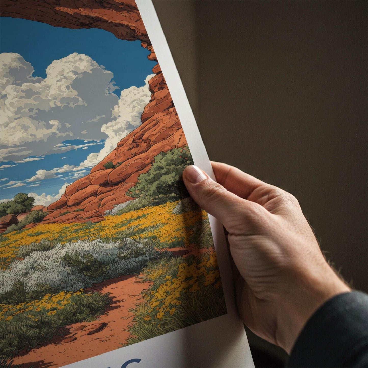 Arches National Park Poster - Utah Wall Art - Red Rock Arch Home Decor