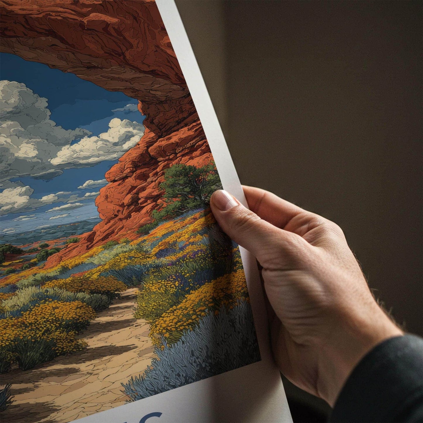 Arches National Park Poster - Utah Wall Art - Red Rock Arch United States