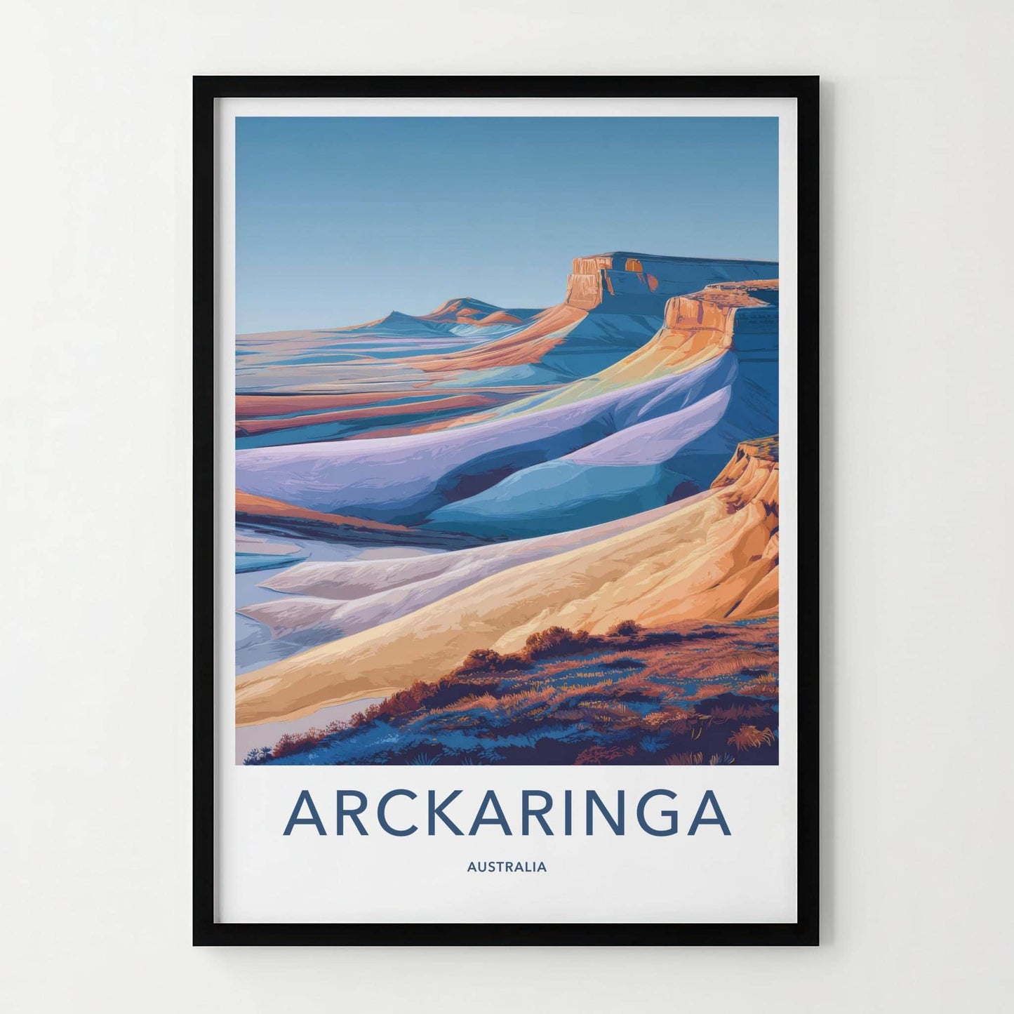 Arckaringa Poster - Australia Wall Art - Layered Desert Landscape Home Decor