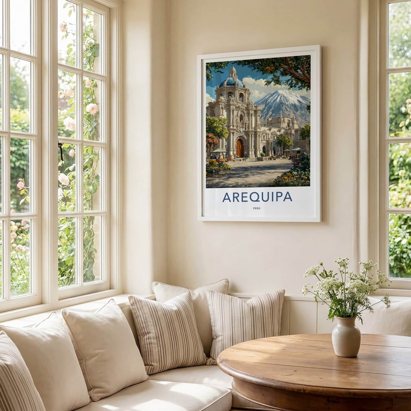 Arequipa Poster - Peru Art Print - Cathedral Mountain Home Decor