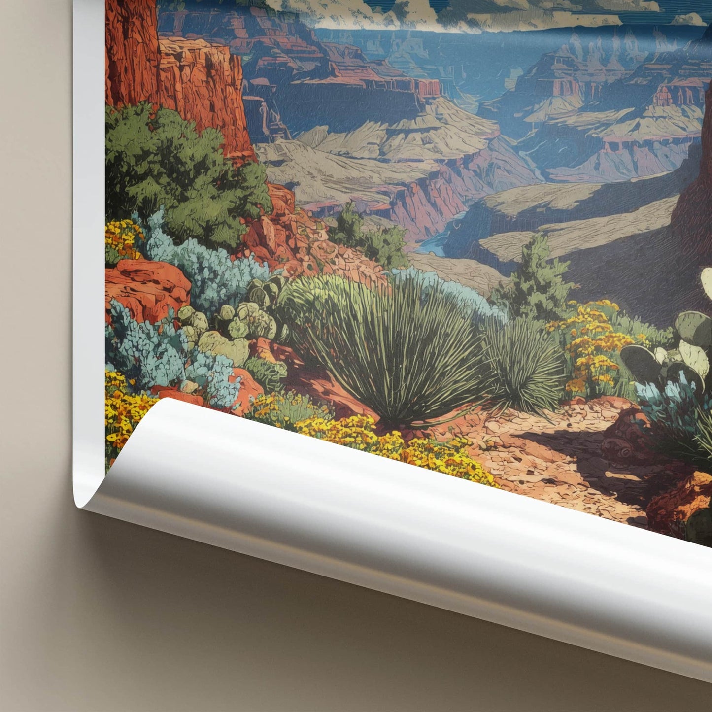 Arizona Poster - Arizona Travel Art - Canyon Vista Flowers Home Decor