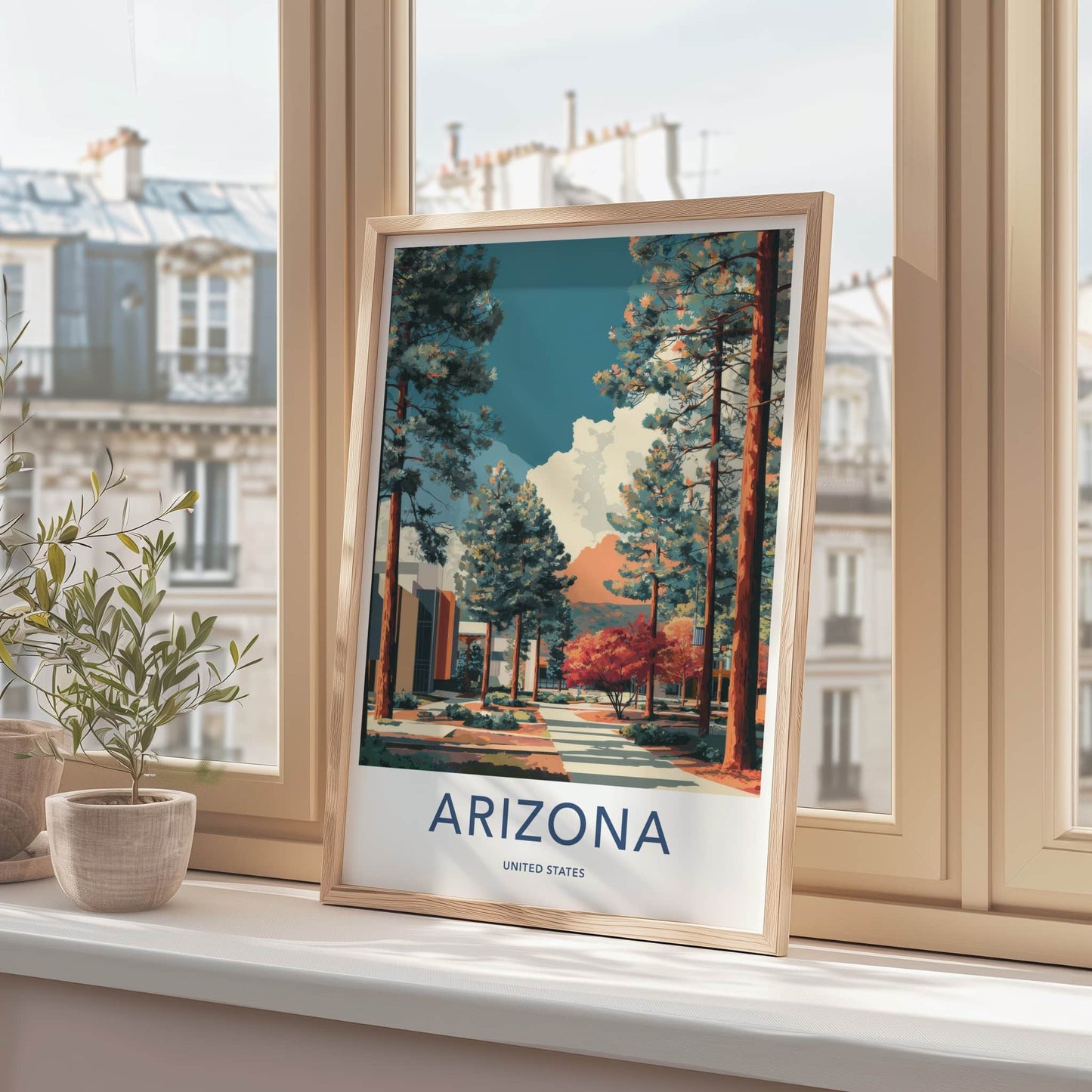 Arizona Poster - Arizona Travel Art - Vibrant Autumn Trees Home Decor