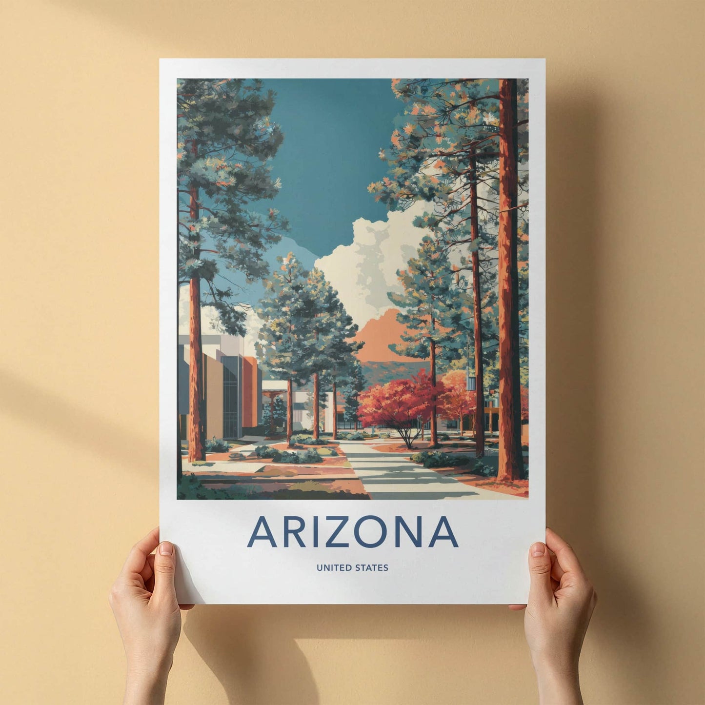 Arizona Poster - Arizona Travel Art - Vibrant Autumn Trees Home Decor