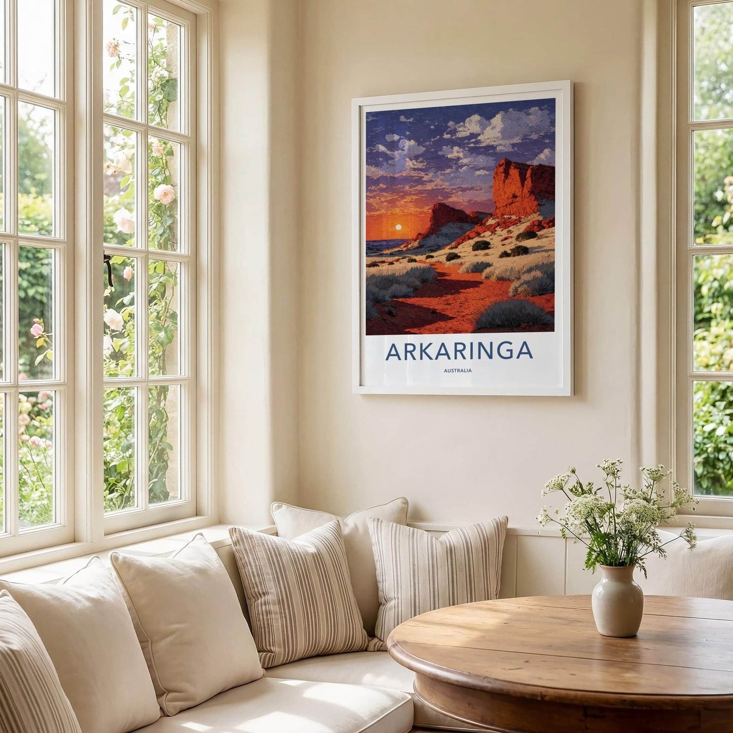Arkariniga Poster - Australia Travel Print - Red Rock Desert Home Decor