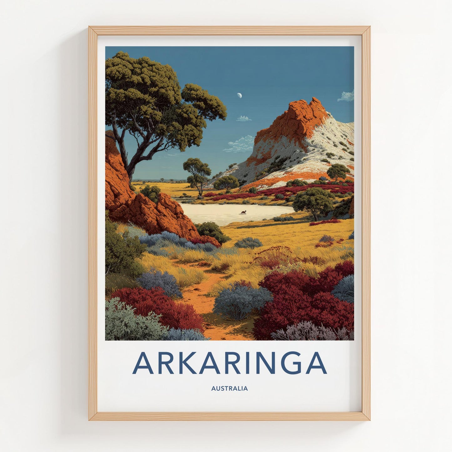 Arkarringa Poster - Australia Travel Art - Outback Landscape Home Decor