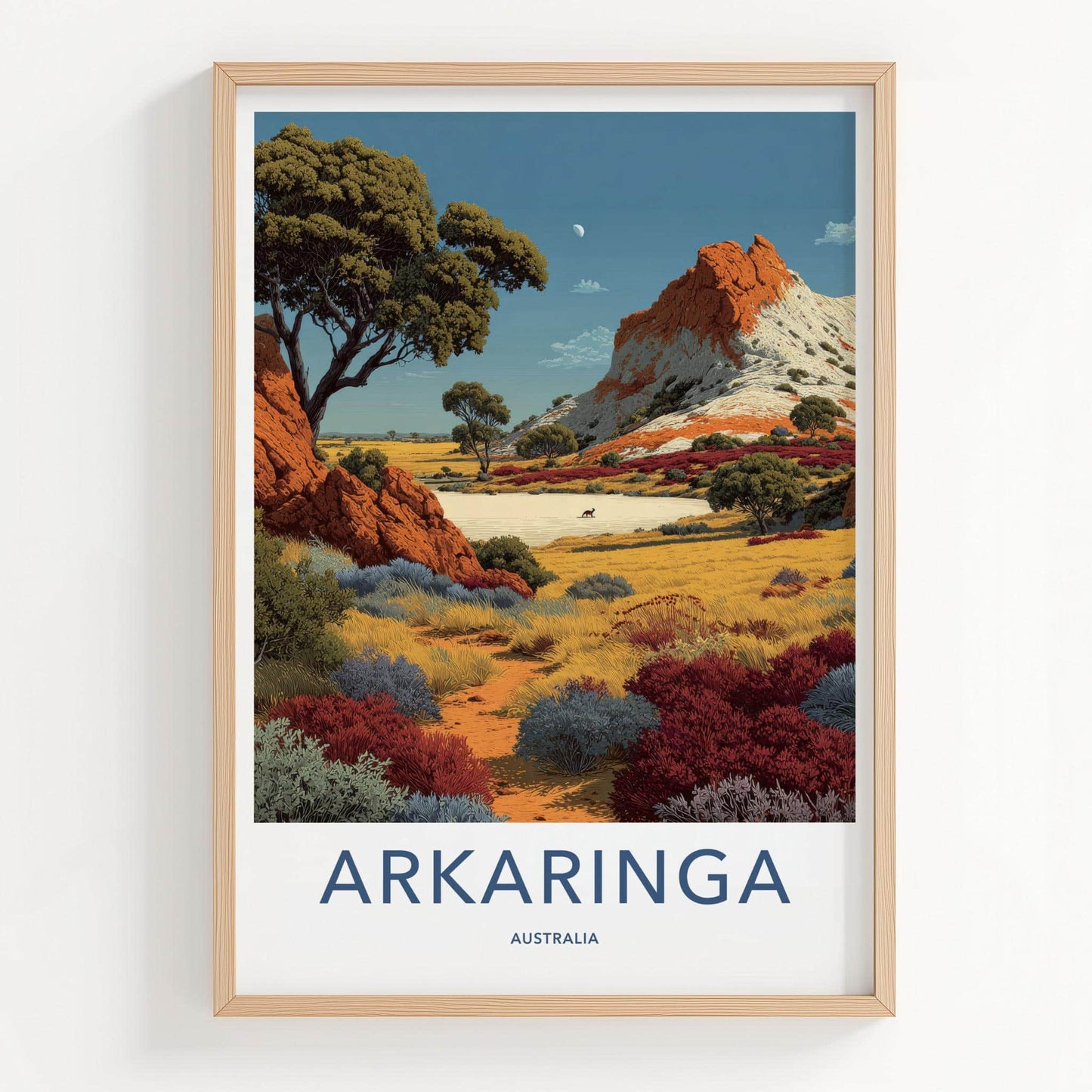 Arkarringa Poster - Australia Travel Art - Outback Landscape Home Decor