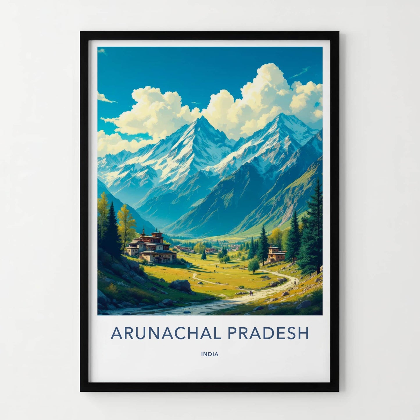 Arunachal Pradesh Poster - India Travel Art - Arunachal Pradesh Valley Home Decor