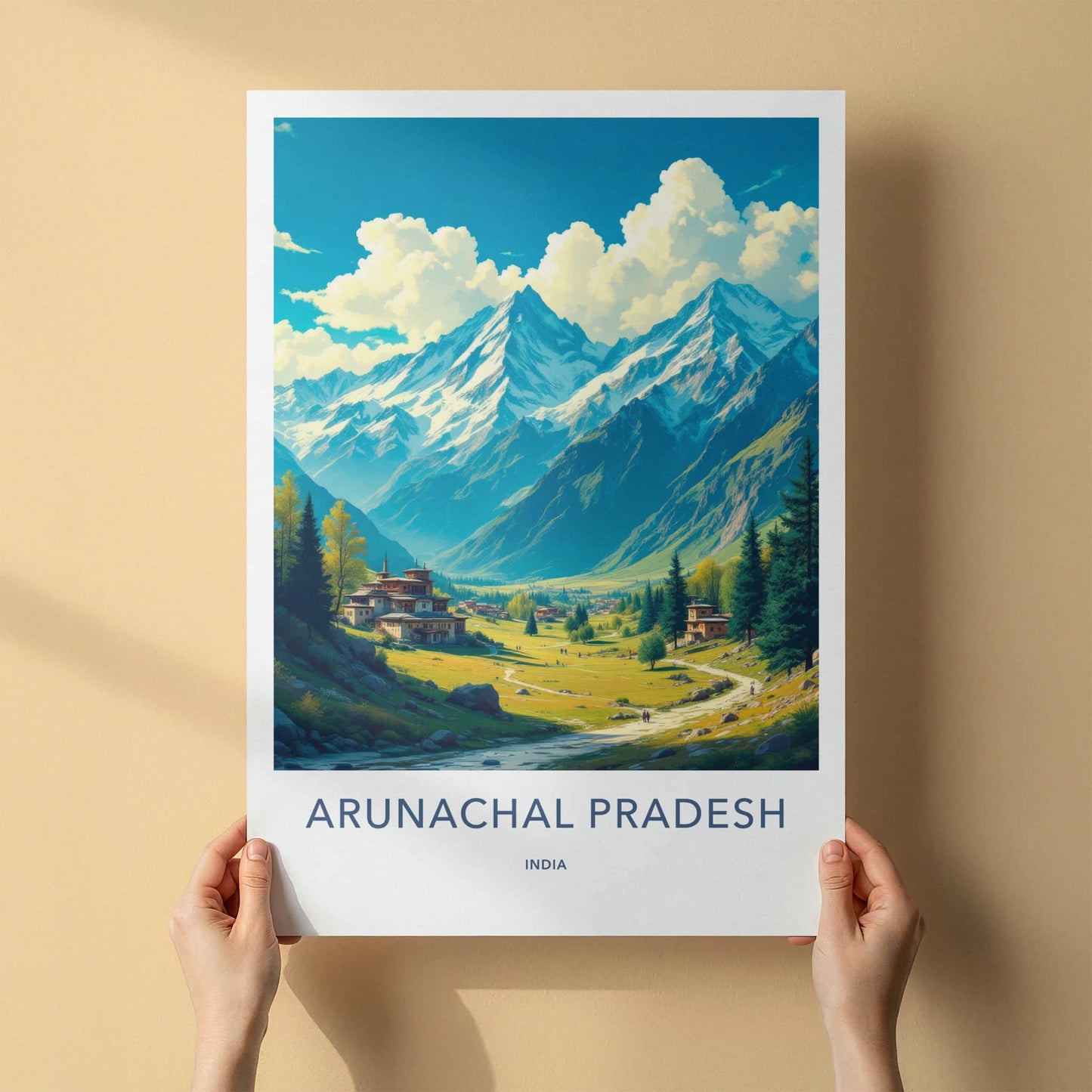 Arunachal Pradesh Poster - India Travel Art - Arunachal Pradesh Valley Home Decor