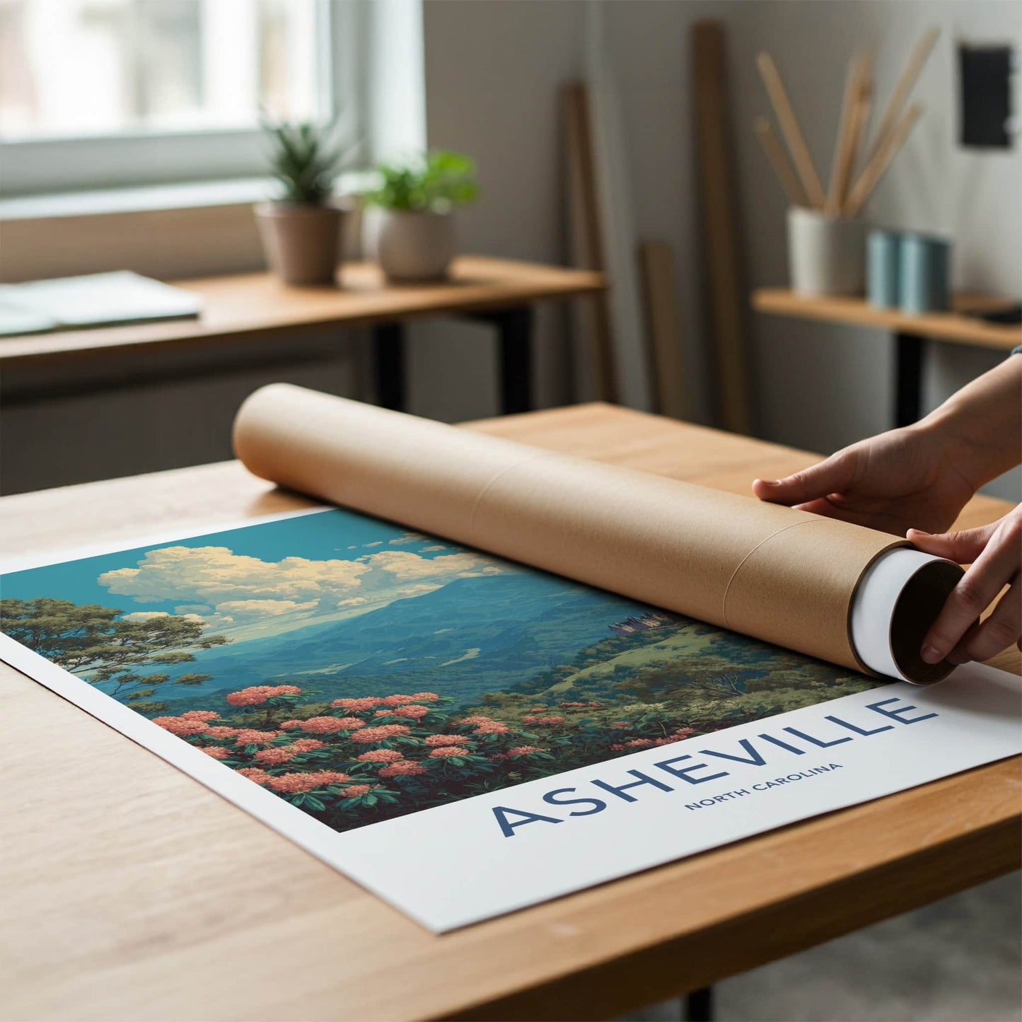Asheville Poster - North Carolina Travel Art - Grand Estate Mountains Gallery Art