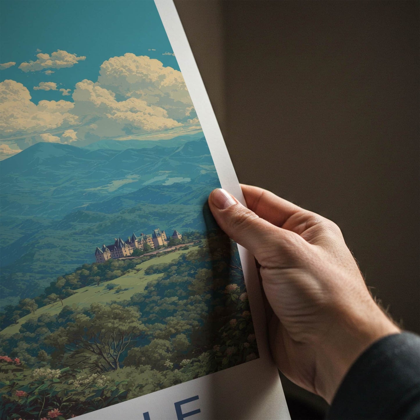 Asheville Poster - North Carolina Travel Art - Grand Estate Mountains Gallery Art