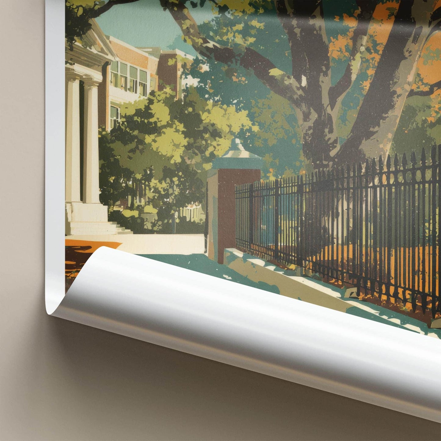 Athens Poster - Georgia Art Print - Vibrant Street Scene Home Decor