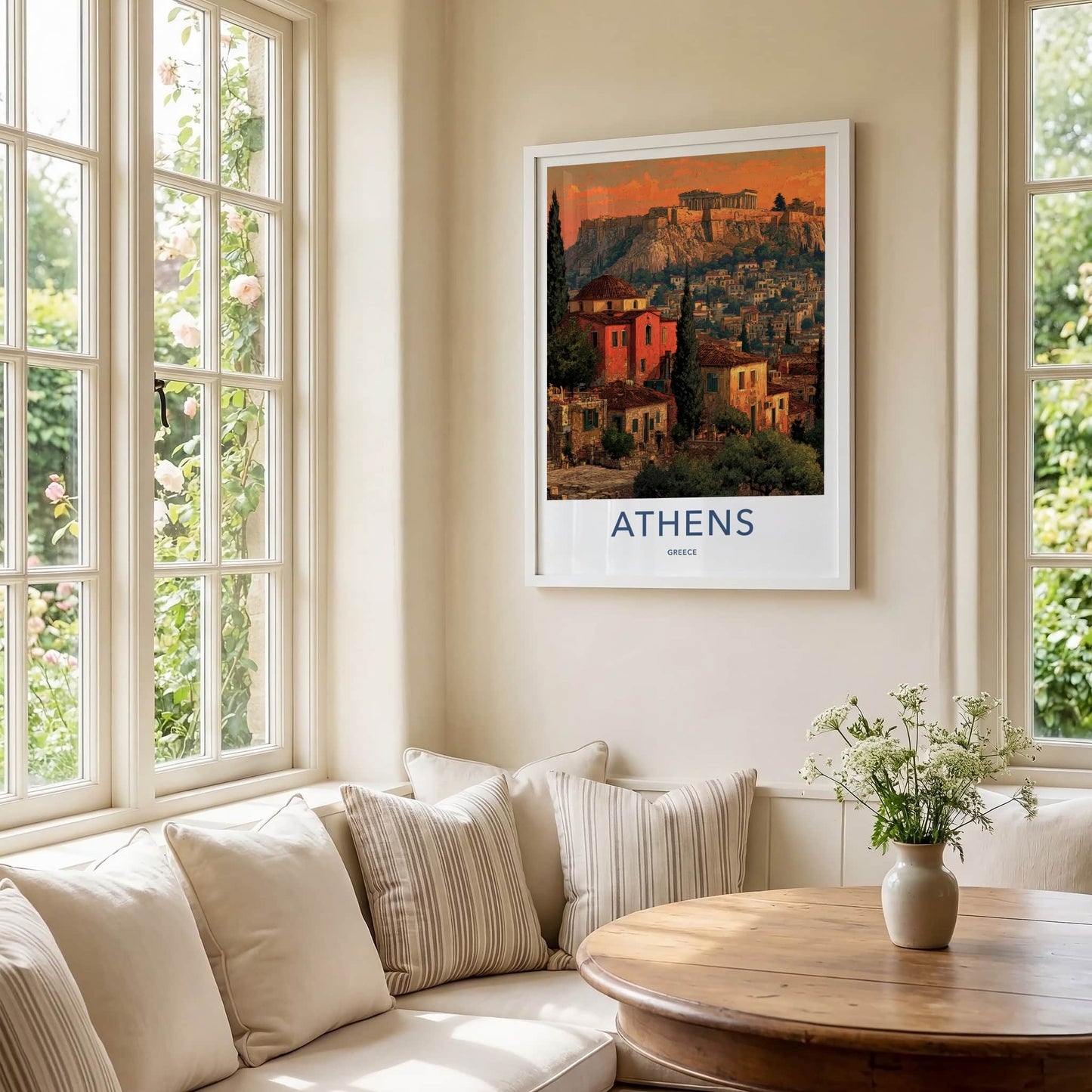 Athens Poster - Greece Travel Art - Acropolis Cityscape Home Decor