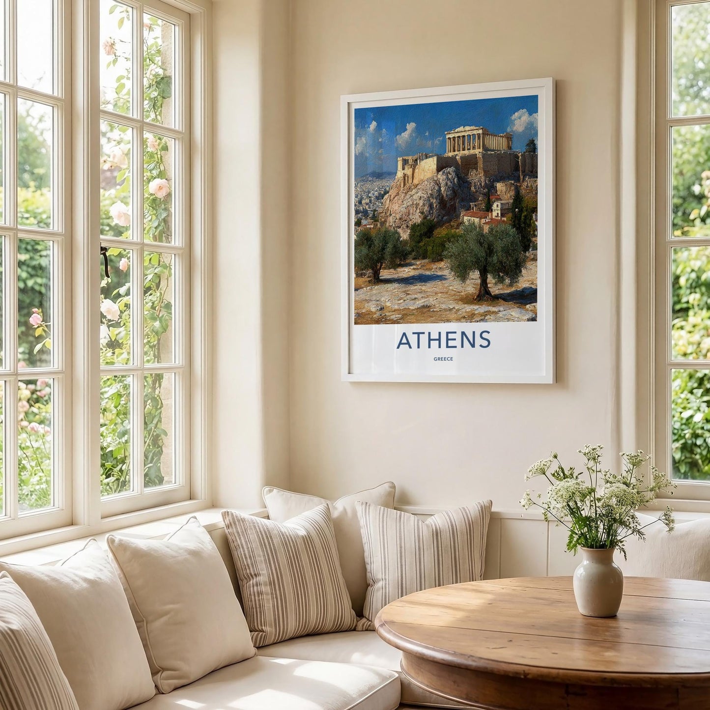 Athens Poster - Greece Travel Art - Acropolis View Wall Decor