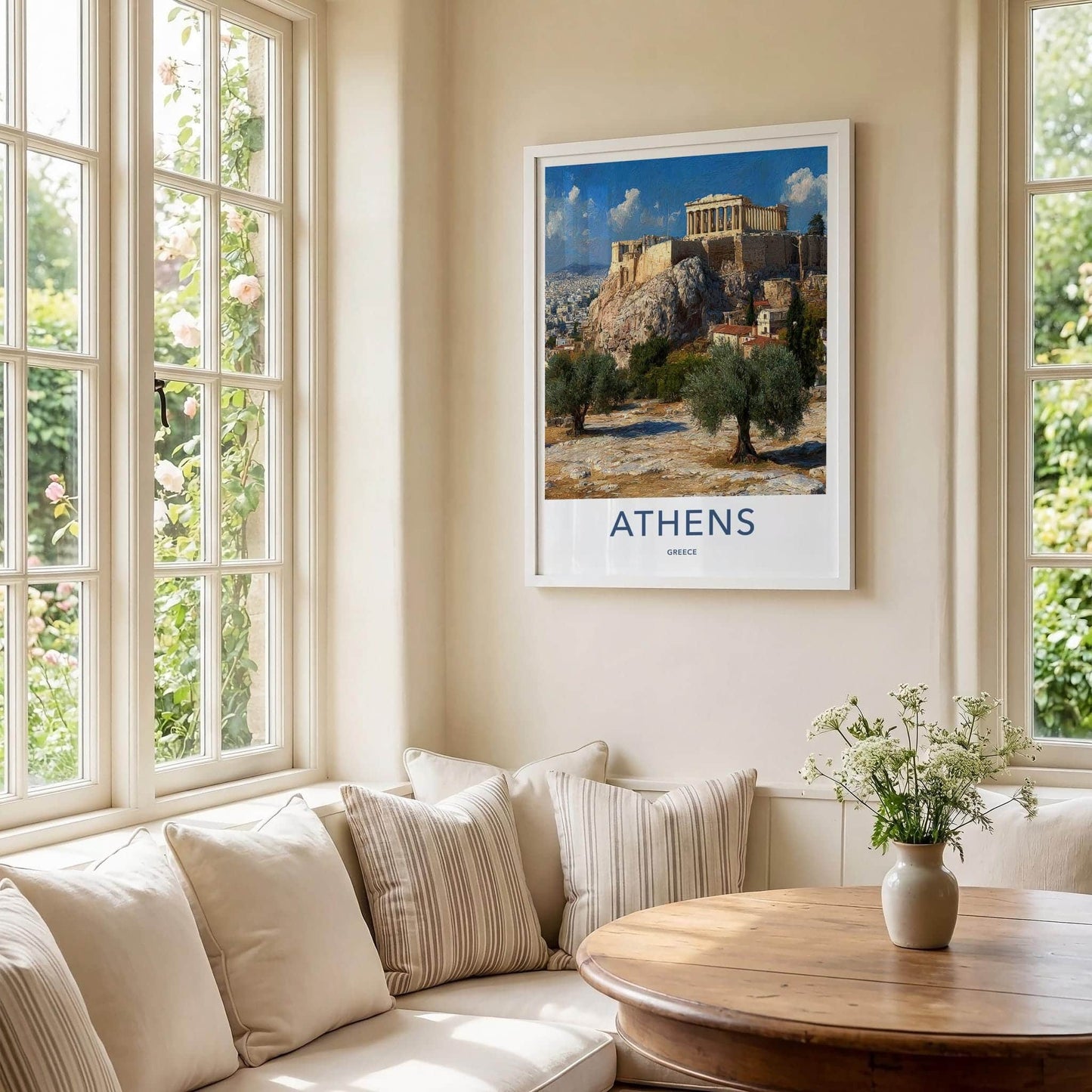 Athens Poster - Greece Travel Art - Acropolis View Wall Decor