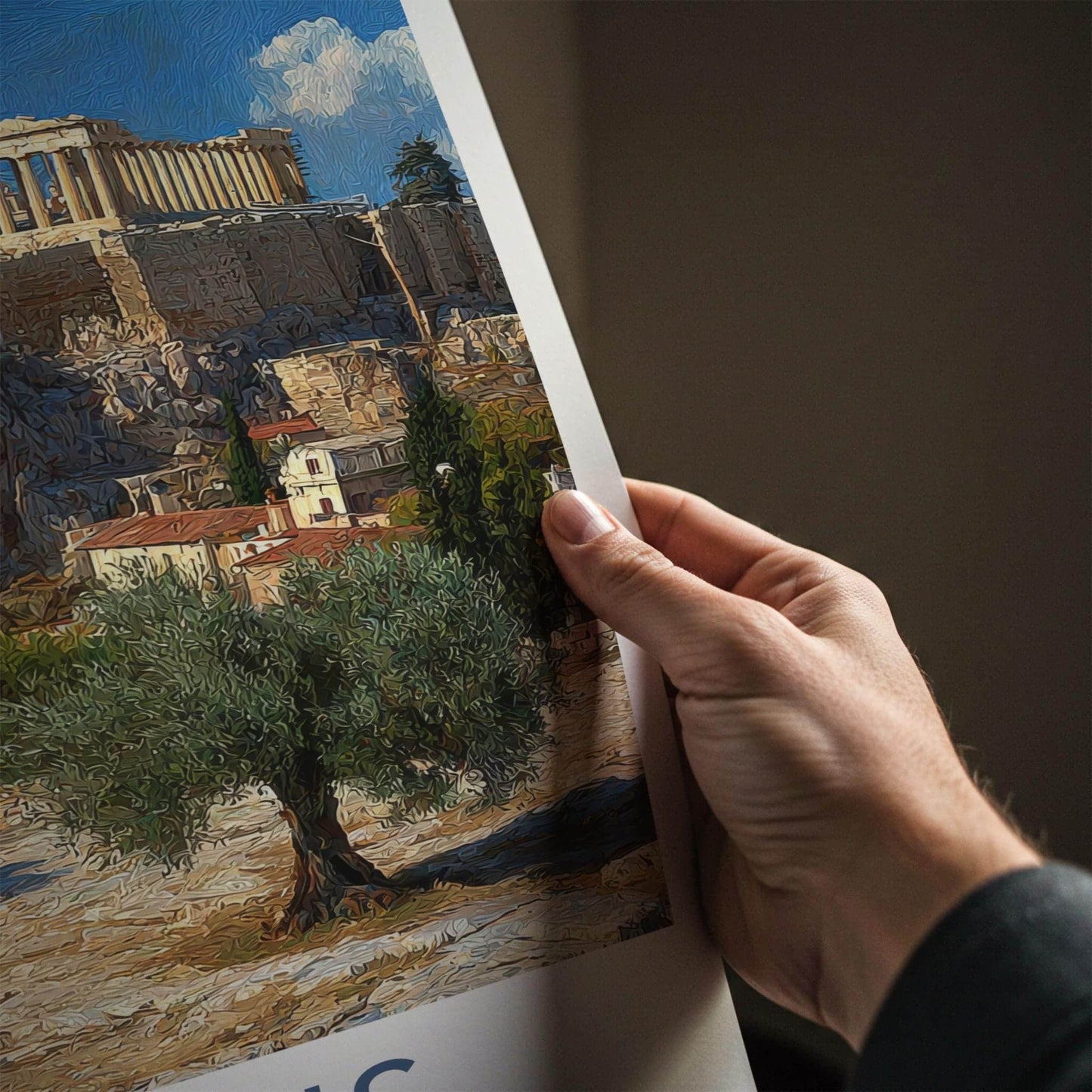 Athens Poster - Greece Travel Art - Acropolis View Wall Decor