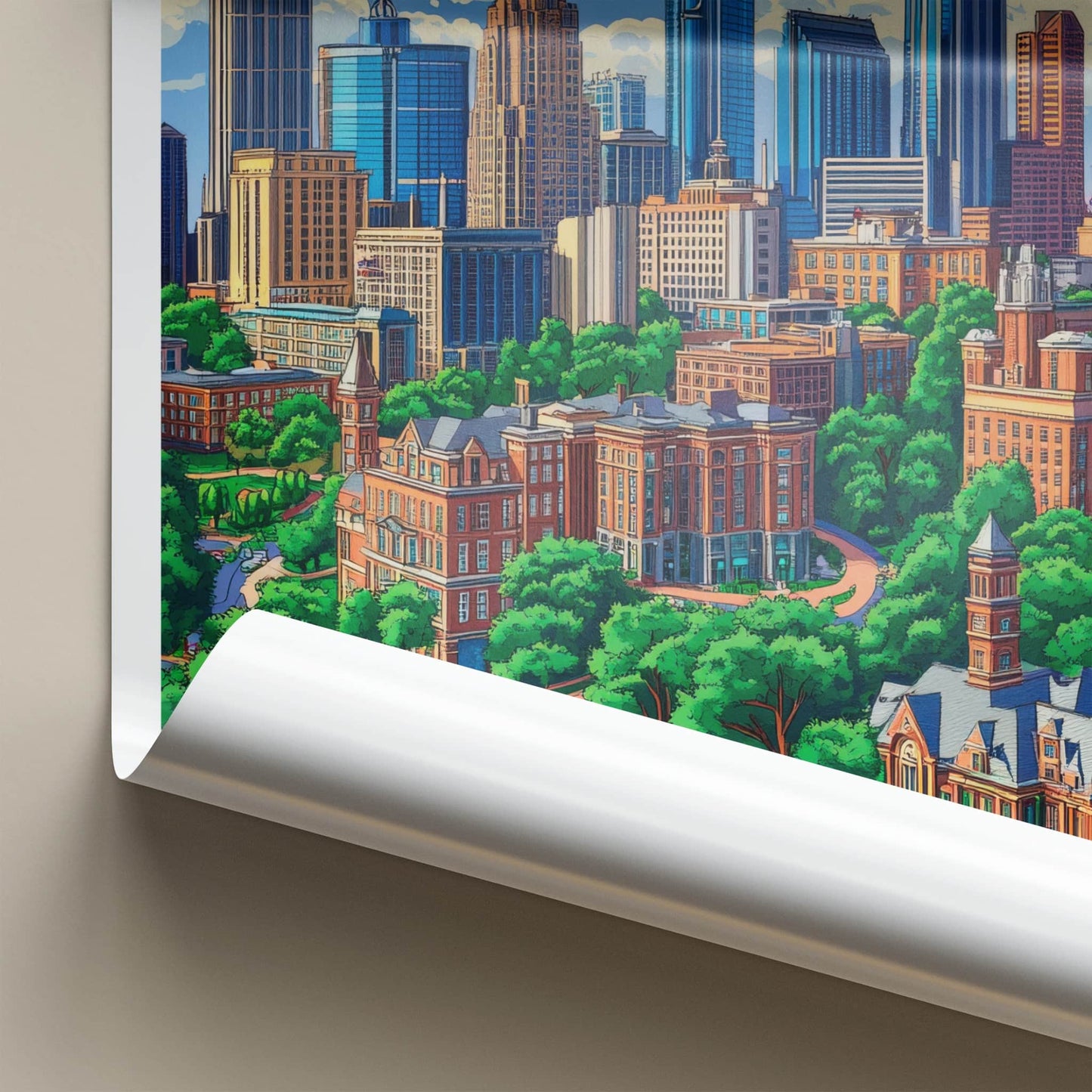 Atlanta Poster - Georgia Art Print - Lush Green Cityscape Home Decor