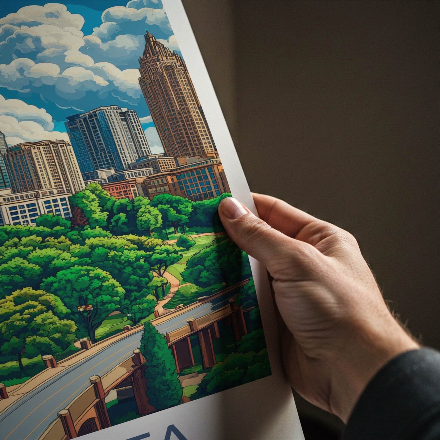 Atlanta Poster - Georgia Wall Art - Lush Park Cityscape Home Decor