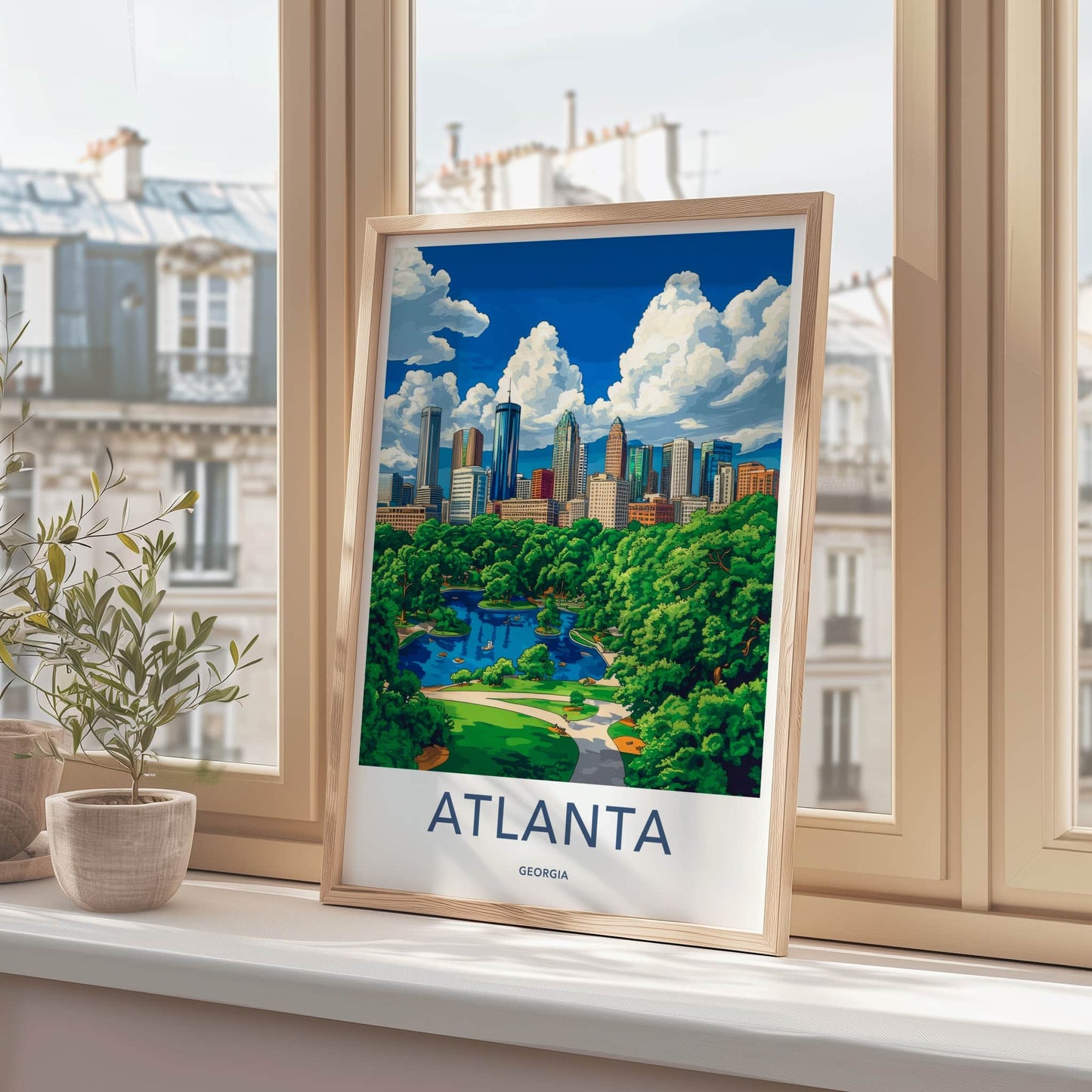 Atlanta Poster - Georgia Wall Art - Urban Park Landscape Home Decor