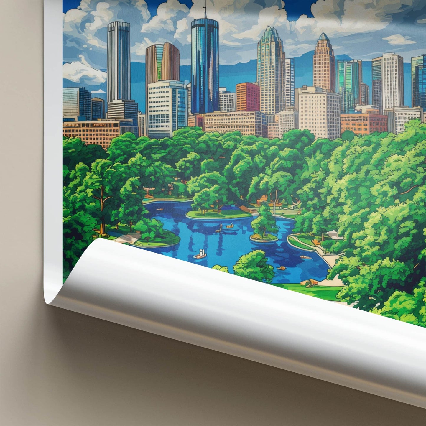 Atlanta Poster - Georgia Wall Art - Urban Park Landscape Home Decor